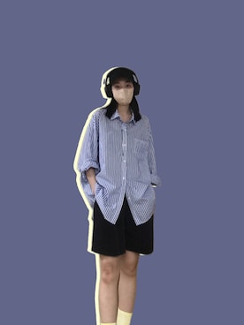 「アイテム（カーゴパンツ）」を使った、121さん（レディース・162cm）の夏コーディネート