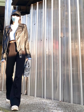 「PAZZO（パッゾ）のアイテム」を使った、121さん（レディース・162cm）の秋コーディネート