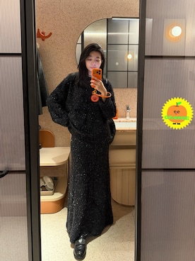 「アイテム（スーツジャケット）」を使った、121さん（レディース・162cm）の冬コーディネート