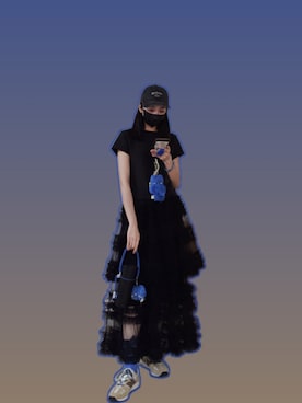 「PAZZO（パッゾ）の舒適休閒雲朵修身上衣(砂洗)（Tシャツ/カットソー）」を使った、121さん（レディース・162cm）の夏コーディネート