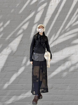 「KANGOL（カンゴール）のアイテム（帽子）」を使った、121さん（レディース・162cm）の春コーディネート