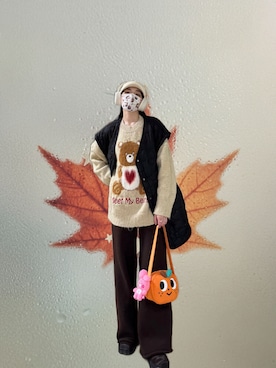 「KANGOL（カンゴール）のアイテム」を使った、121さん（レディース・162cm）の春コーディネート