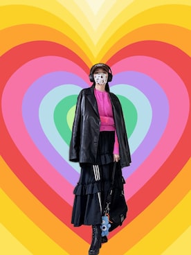 「アイテム（おもちゃ）」を使った、121さん（レディース・162cm）の冬コーディネート