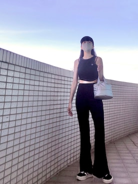 「PAZZO（パッゾ）のアイテム（パンツ）」を使った、121さん（レディース・162cm）の夏コーディネート