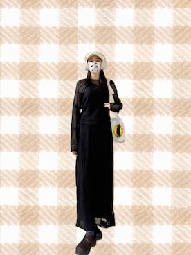 「KANGOL（カンゴール）のアイテム（帽子）」を使った、121さん（レディース・162cm）の春コーディネート