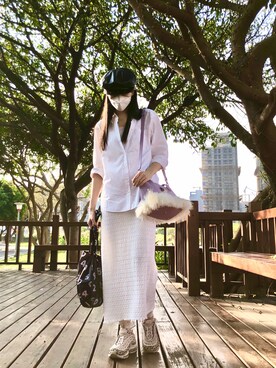 「SOU･SOU（ソウ・ソウ）のアイテム（バッグ）」を使った、121さん（レディース・162cm）の春コーディネート