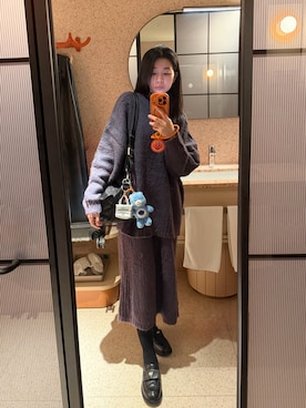 「アイテム（おもちゃ）」を使った、121さん（レディース・162cm）の冬コーディネート