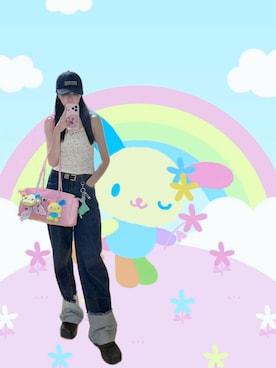 「PAZZO（パッゾ）のアイテム」を使った、121さん（レディース・162cm）の夏コーディネート