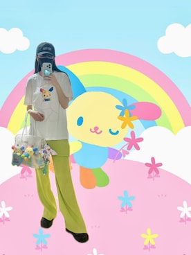 「PAZZO（パッゾ）のアイテム」を使った、121さん（レディース・162cm）の夏コーディネート