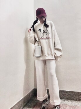 「Roots Canadaのアイテム（帽子）」を使った、121さん（レディース・162cm）の冬コーディネート