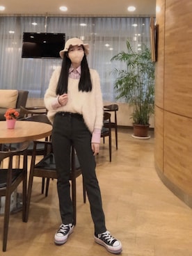 「SISLEY（シスレー）のアイテム」を使った、121さん（レディース・162cm）の冬コーディネート