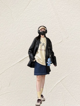 「アイテム（スーツジャケット）」を使った、121さん（レディース・162cm）の秋コーディネート