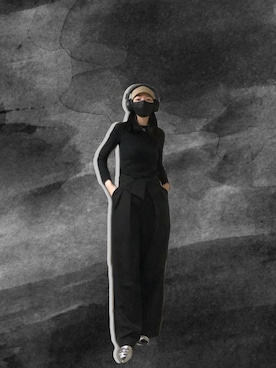 「アイテム（スーツパンツ）」を使った、121さん（レディース・162cm）の秋コーディネート