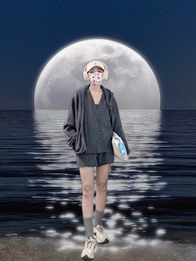 「KANGOL（カンゴール）のアイテム（帽子）」を使った、121さん（レディース・162cm）の春コーディネート