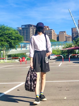 「アイテム（ヘッドフォン/イヤホン）」を使った、121さん（レディース・162cm）の夏コーディネート