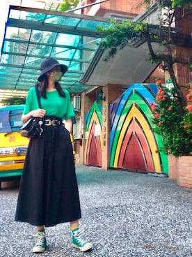 「Gleam（グリーム）のアイテム」を使った、121さん（レディース・162cm）の夏コーディネート