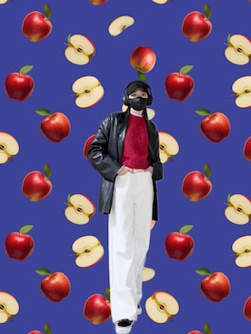 「アイテム（スーツジャケット）」を使った、121さん（レディース・162cm）の冬コーディネート