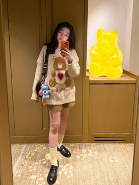 「アイテム（スーツジャケット）」を使った、121さん（レディース・162cm）の冬コーディネート