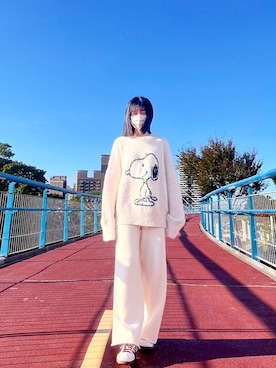 「PAZZO（パッゾ）のアイテム（パンツ）」を使った、121さん（レディース・162cm）の冬コーディネート