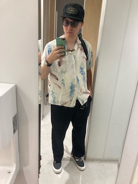 「アイテム（帽子）」を使った、あきちゃんさん（メンズ・173cm・30代）の夏コーディネート