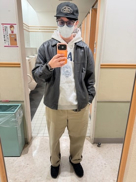 「クラークス」｜「アイテム（ジャケット/アウター）」を使った、あきちゃんさん（メンズ・171cm）の冬コーディネート