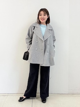 「アイテム（トレンチコート、グレー系）」を使った、yoshiyaさん（レディース・155cm）の秋コーディネート