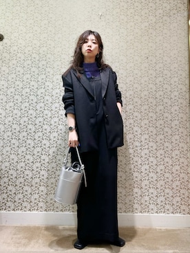 「KATHARINE ROSS（キャサリンロス）のアイテム（テーラードジャケット）」を使った、megmiさん（レディース・154cm）の秋コーディネート
