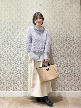 「KATHARINE ROSS（キャサリンロス）のアイテム（ニット/セーター）」を使った、megmiさん（レディース・154cm）の秋コーディネート
