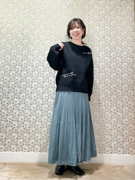 「KATHARINE ROSS（キャサリンロス）のアイテム（ニット/セーター）」を使った、megmiさん（レディース・154cm）の秋コーディネート