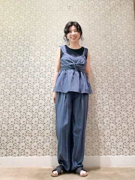 「KATHARINE ROSS（キャサリンロス）のアイテム（パンツ）」を使った、megmiさん（レディース・154cm）の夏コーディネート