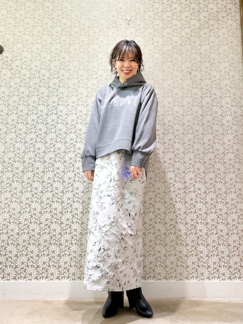 【KATHARINE ROSS】シンプルロゴコクーンパーカー