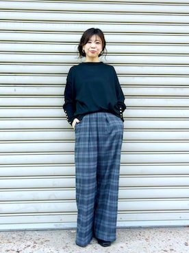 「KATHARINE ROSS（キャサリンロス）のアイテム（パンツ）」を使った、megmiさん（レディース・154cm）の秋コーディネート