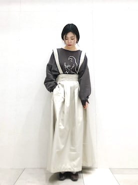 「オリジナル」｜「アイテム（ワンピース/ドレス）」を使った、megmiさん（レディース・154cm）の春コーディネート