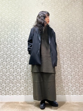 「KATHARINE ROSS（キャサリンロス）のアイテム（テーラードジャケット）」を使った、megmiさん（レディース・154cm）の冬コーディネート