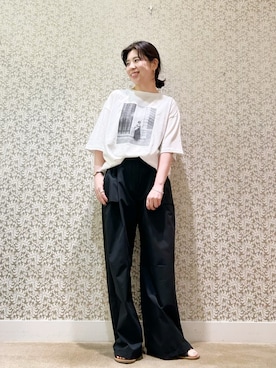 「KATHARINE ROSS（キャサリンロス）のアイテム（パンツ）」を使った、megmiさん（レディース・154cm）の夏コーディネート