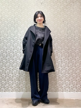 「KATHARINE ROSS（キャサリンロス）のアイテム（ニット/セーター）」を使った、megmiさん（レディース・154cm）の冬コーディネート