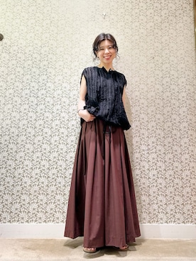 「KATHARINE ROSS（キャサリンロス）のアイテム（トップス）」を使った、megmiさん（レディース・154cm）の夏コーディネート