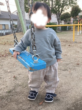 「一歳男の子」｜むつちゃさん（キッズ・80cm）の秋コーディネート