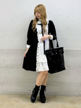 「axes femme POETIQUE（アクシーズファムポエティック）のアイテム（トートバッグ）」を使った、kanaeさん（レディース・169cm）の秋コーディネート