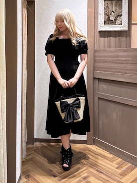 「axes femme（アクシーズファム）のアイテム（ワンピース/ドレス）」を使った、kanaeさん（骨格ストレート・レディース・169cm）の春コーディネート
