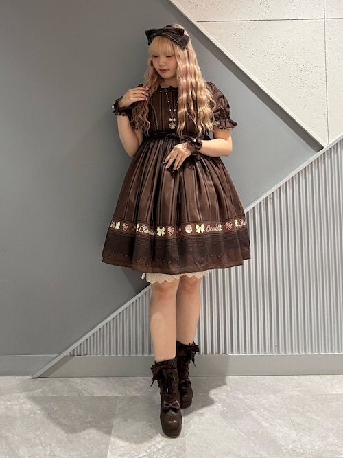 ボンボンショコラ柄ワンピース（ワンピース）｜Chalmiere（シャ