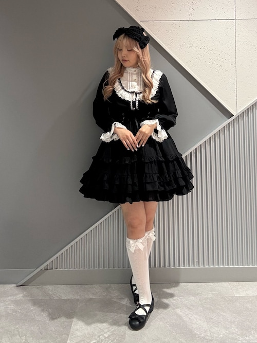 レースアップフリルスカート（スカート）｜Chalmiere（シャルミエール