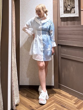 「axes femme POETIQUE（アクシーズファムポエティック）のアイテム（トップス）」を使った、kanaeさん（骨格ストレート・レディース・169cm）の夏コーディネート