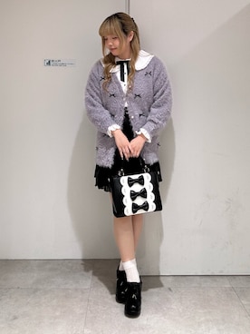 「axes femme POETIQUE（アクシーズファムポエティック）のアイテム（カーディガン/ボレロ）」を使った、kanaeさん（レディース・169cm）の秋コーディネート