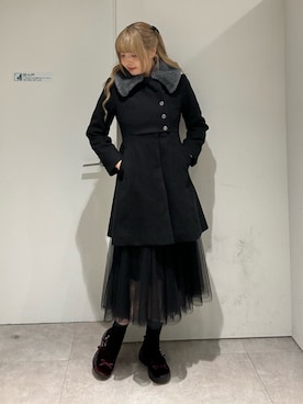 「axes femme POETIQUE（アクシーズファムポエティック）のアイテム（チェスターコート）」を使った、kanaeさん（レディース・169cm）の秋コーディネート