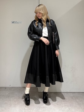 「axes femme（アクシーズファム）のアイテム（ブルゾン）」を使った、kanaeさん（骨格ストレート・レディース・169cm）の冬コーディネート