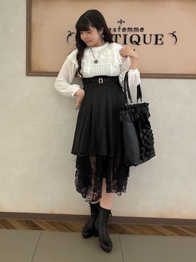 「axes femme POETIQUE（アクシーズファムポエティック）のアイテム（アクセサリー）」を使った、kanaeさん（レディース・169cm）の秋コーディネート