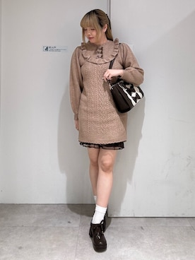 「axes femme POETIQUE（アクシーズファムポエティック）のアイテム（パンツ）」を使った、kanaeさん（レディース・169cm）の秋コーディネート