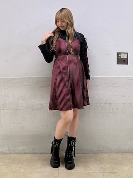 「モードストリート」｜「アイテム（ワンピース/ドレス）」を使った、kanaeさん（レディース・169cm）の秋コーディネート