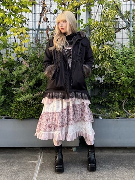 「アイテム（モッズコート）」を使った、kanaeさん（レディース・169cm）の秋コーディネート